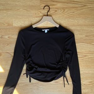 Joy Lab Long Sleeve Tie Crop Top